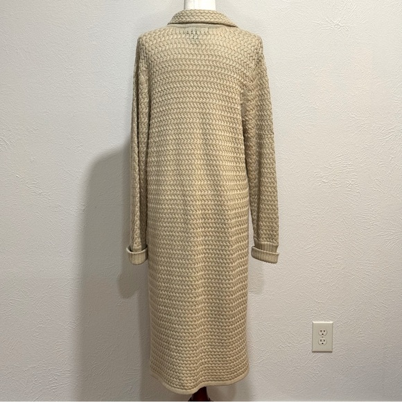 Dialogue Cream Knit Full Length Sweater Size L - Picture 4 of 9
